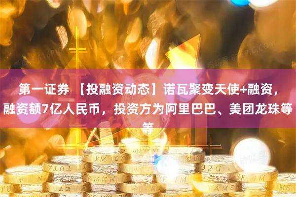 第一证券 【投融资动态】诺瓦聚变天使+融资，融资额7亿人民币，投资方为阿里巴巴、美团龙珠等